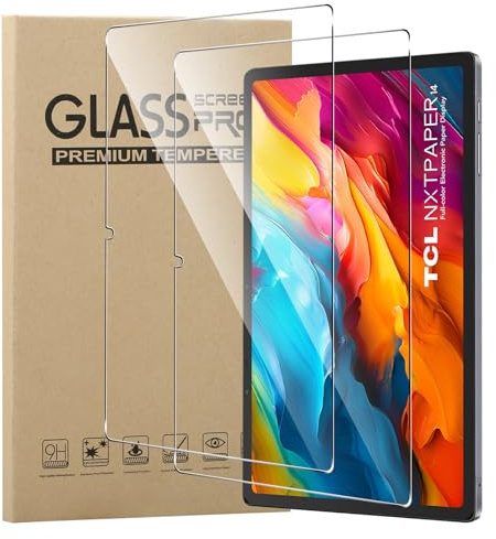 MEMELOKA Protector de Pantalla para TCL NXTPAPER 14 14.3 Pulgadas, 2 Piezas[Antiarañazos][Antihuellas][Alta Sensibilidad] 9H Dureza Cristal Templado TCL NXTPAPER 14
