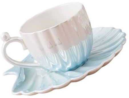 Amosfun Tazze Da Caffè in Ceramica Con Piattino Tazze Ceramica Per Caffè e Tè Stoviglie in Per Casa e Ristoranti Liscio e Lavorazione Pregiata