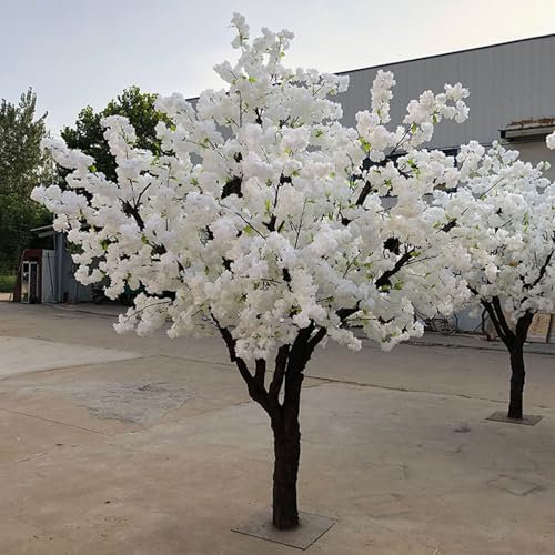 White Cherry Blossom Tree Artificial Flowers - Indoor/Outdoor Hotel Decor | Indoor/Outdoor Wedding Decoration - Bedroom Tree(1 * 0.5m)