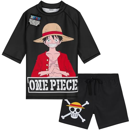 Get Trend Baddräkt Barn Ungdom 2-pack Badkläder och Rash Guard för Semester Strand Havsresa Present Pojke, 11-12 anni