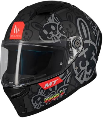 MT Helmets Stinger 2 – Casco Moto Integral Deportivo con Pantalla Antivaho Compatible con Pinlock, Visor Solar Full Vision, Interior Lavable y Calota HIRP | Homologado ECE 22.06 & DOT
