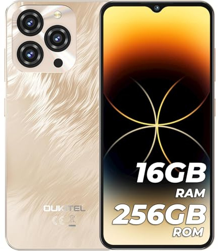 OUKITEL C3 - Smartphone de 16GB(4GB+12GB)+256GB/1TB, 6.52'' HD+, Procesador Octa-Core, 13MP+5MP, 5000mAh, 4G Dual SIM Libre, Compatible con GPS/Huella Dactilar/Reconocimiento Facial/OTG