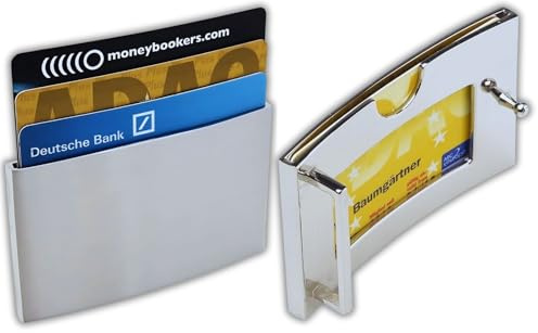 INVIDA Gürtelschließe mit RFID-Schutz – Edelstahl Gürtelschnalle mit Geheimfach für bis zu 3 Karten – Nickelfreie Wechselgürtel Schließe 3,8 – 4 cm – Verstecktes Fach für Kreditkarten & Ausweise