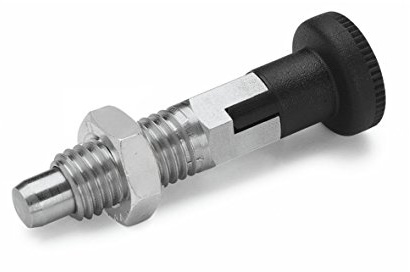 Ganter Normelemente GN 717-8-M12-CK-NI Bulloni in Acciaio Inox, Argento, Gewinde d2: M12, Set di 2 Pezzi