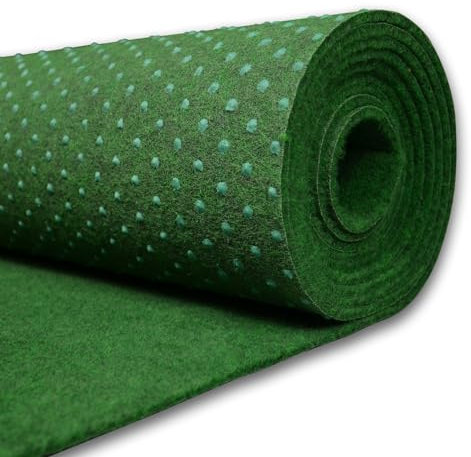 Kunstrasen Fertigrasen in 3 Farbig mit Drainagenoppen (60 cm x 200 cm, Moos 630 (Grün))