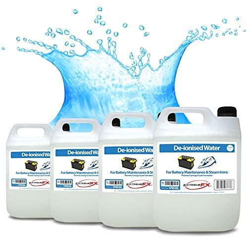 Deionised Water 20 Litres - Top up water - De Mineralised water, Deionised water, ionised water- Suitable for battery topup, steam irons, Car Radiators, fountains, deironized water water for ironing