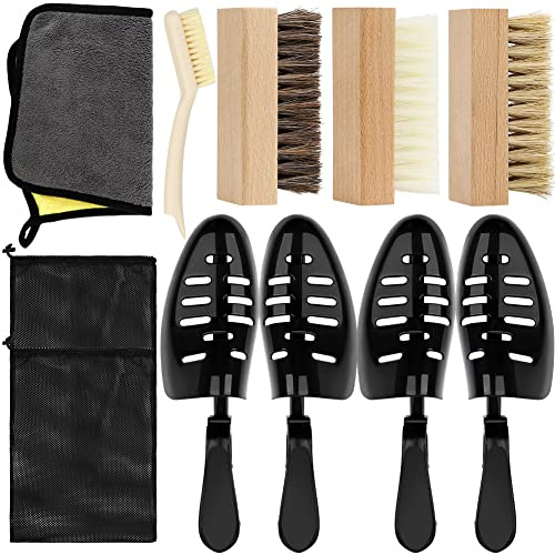 foci cozi Sneaker Shoe Bag Cleaning Kit Laundry System for Washing Machine - Includes Cleaning Brush and Adjustable Length Shoe Tree