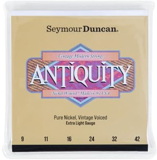 Seymour Duncan Antiquity Strings – Extra Light Gauge 9-42 Pure Nickel Wound Vintage Tone