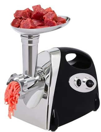 TONFEION Electric Meat Mincer Grinder and Sausage Maker, 800W Food Grinding Mincing Machine Copper Motor, Stainless Steel, 3 Different Cutting Plates