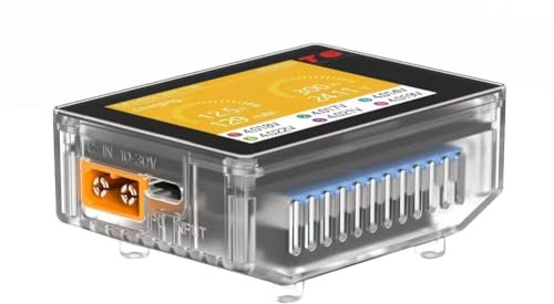 Jrifedptry 300W Intelligent Balance Charger DC/PD Dual Input Charger for 1-6S Lipo LiHV/LiPo/LiFe/Lilon/Lixx Battery