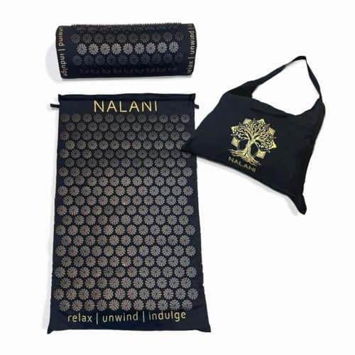 Acupressure Mat & Pillow Set, Spike Acupuncture Massage Mat with Acupressure Rings for Relieving Back Acupuncture Mat, Neck and Back Pain, Relieving Muscle Tension & Stress with Acupuncture Needles