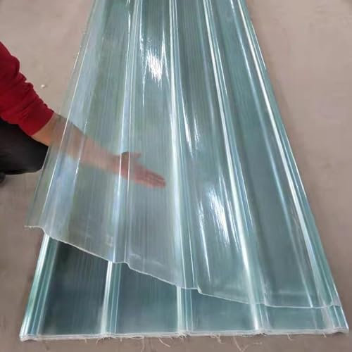 Clear Roofing Panel,Fiberglass Daylighting Panels, Roof Panels,Greenhouse Shed Roofing Cladding Panel,Corrugated Roofing Sheets,Easy to Roll and Cut,1.2mm Thick,3/5/8/10 Pcs(3 Pcs,0.9x0.5m/35x20in)