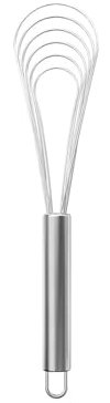 Frusta piatta in acciaio inox, 20,3 cm, 25,4 cm, 30,5 cm, utensili per uova da cucina (30,5 cm)