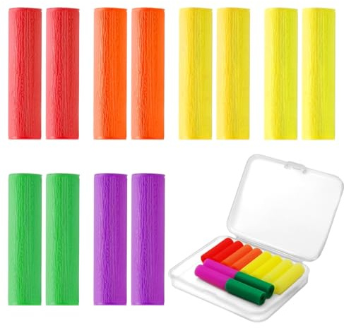 12 Pièces Aligneurs Dentaires à Mâcher, Sièges de Plateau d'Alignement Réutilisables, Chewie Aligneur pour gouttières orthodontiques (Rouge, orange, vert, violet, jaune, jaune pâle)