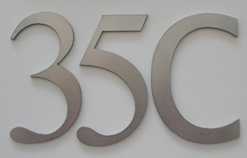 GUIZZO Creart - Numero Civico Esterno e Numeri Civici Esterni con Lettera in Acciaio Inox, Targa Personalizzata Made in Italy, Targhetta Personalizzata Porta Ingresso per Uso Esterno - Altezza 10H cm