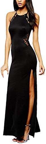 BYD da Donna Sottile Vestito Abito Maxi di Pizzo Senza Schienale Vestiti Tops T Shirt Vestiti Da Cocktail Abito Da Sera Partito Festa Banchetto