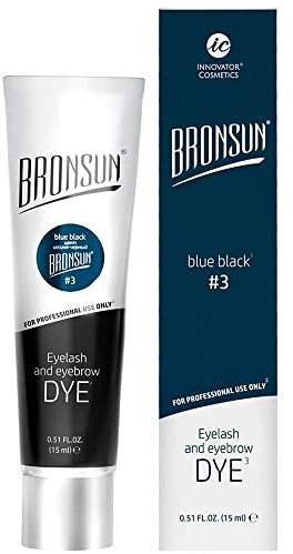 Tinte para cejas y pestañas para colorear – Instant Eyebrows and Lashes colores de larga duración 15 ml (Blue Black N°3)