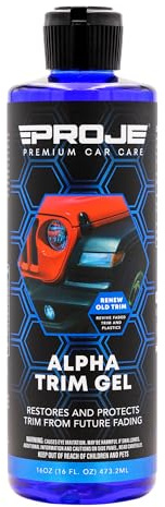 PROJE' Alpha Trim Gel - Plastic Restorer - Easy To Use Trim Coat for Cars - Restores Original Appearance - Long Lasting Shine - Auto Detailing Supplies - 16 Fl Oz Premium Car Care