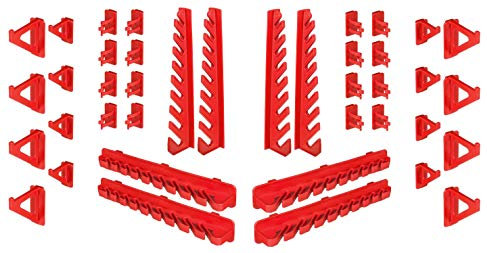 Tool Wall Bracket - 40 Pieces Tool Holder for Perforated Wall - Hook Set Workshop Tool Hole Wall Storage System