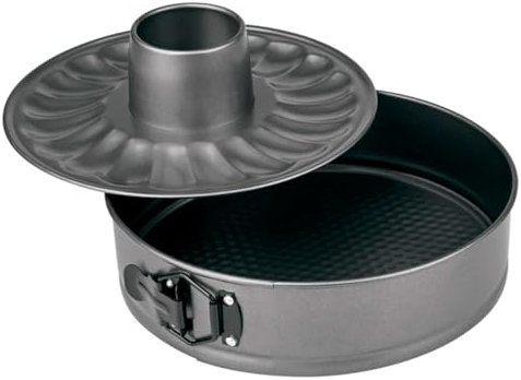 LyfeStyle - Set moule démontable 26 cm + moule fond savarin 26 cm Récipient pour four, pâtisserie, biscuits, gâteaux, pâtes