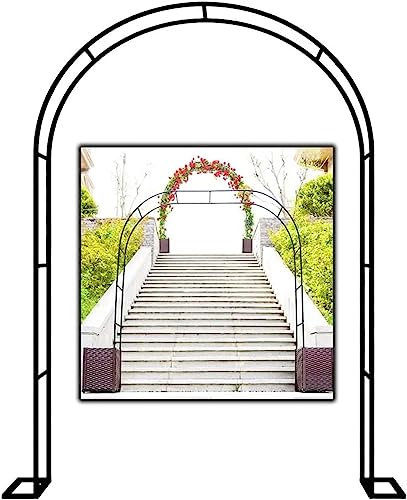 Arche Jardin pour Rosiers Plantes Grimpantes, Metal Arceau à Rosiers, Arche de Rosiers Vigne Mariage, Pergola Tonnelle de Jardin, Intérieur Extérieur Décoration de Fête,350x220x40CM