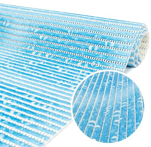 ANRO Weichschaummatte Badematte Bad Dusche WC Vorleger Teppich Antirutsch Badläufer Therme Blau 200x65cm