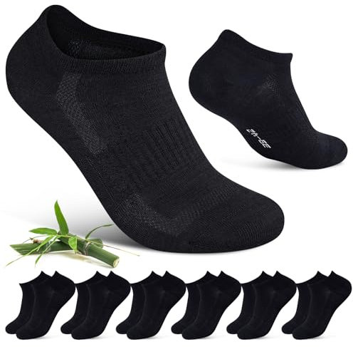 Cirorld Bambus Sneaker Socken Damen Herren 39-42 43-46,6 Paar Atmungsaktive Kurze Socken, Antibakteriell und Geruchshemmend Sportsocken,Feuchtigkeitsaufnahme und Abgabe Laufsocken