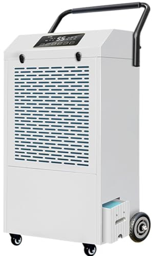 Kommersiell avfuktare, 60L Industrial Air avfuktare, 100m2area industriell avfuktare med 24 timmar timer, vattentank, luftfuktighetskontroll bärbar avfuktare Auto Defrost för att bygga byggtorkare