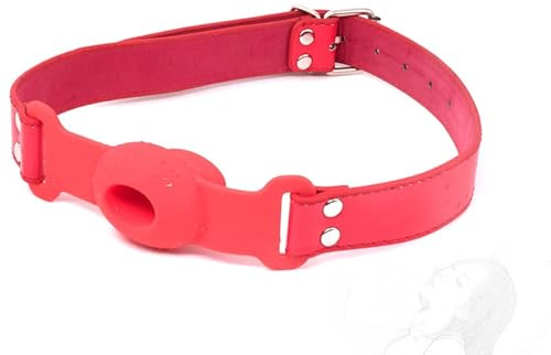 BFLaiCai Mordaza De Silicona Con Orificio For La Boca, Mordaza BDSM Con Boca Abierta, Separador De Boca, Tapón Bucal, Mordaza De Bola, Fetiche, Ataduras, Juguete Sexual SM For Parejas, Bondage