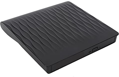 OEBUAFI Unità Ottica Portatile Esterna, unità CD-ROM/DVD-RW Compatta USB 3.0 Nera per Laptop, Plug and Play per /Mac/