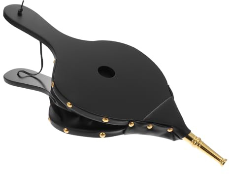 FONDOTIN Fuelle Manual para Chimenea Portátil con Mango Ergonómico Soplador de Aire Potente para Barbacoa y Hogar Accesorio Fácil de Usar para Encender Fuego Rápido Exteriores Interiores