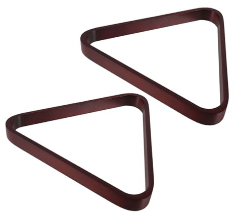 ERINGOGO 2 Piezas Triángulo de Billar de Madera Sólida para Mesa de Billar Soporte Preciso para Bolas Accesorio Esencial
