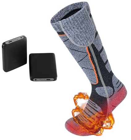 Générique Chaussettes Chauffantes Homme Femme Chaussette Chauffante Chaussette Chaude pour Activités de Plein Air en Hiver Ski Randonnée Chasse épaisses avec 3 niveaux de chauffage
