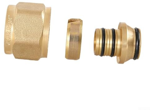 YobiLife Giunto per tubi di riscaldamento a pavimento per sistemi geotermici, separatore d'acqua in ottone con raccordi da 16 mm e 20 mm, progettato per impianti di riscaldamento radiante a pavimento