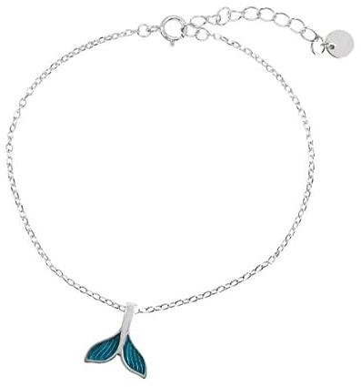 Collier queue de baleine en argent Sterling 925, cadeau pour fille et femme, bijoux de sirène de mer bleue, vente en gros, livraison directe