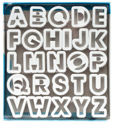 Ateco Alphabet Cookie Cutter Set,White 2-Inches