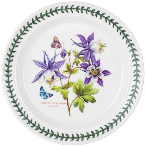 Portmeirion Exotic Botanic Garden Dragonfly Round Ceramic Dinner Plate Dishwasher Microwave Oven Safe 26.7cm Made in England
