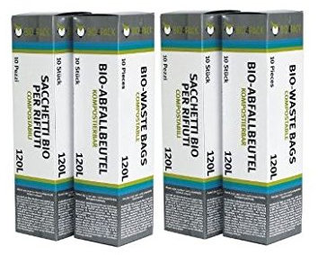 BIO4PACK Bio Abfallbeutel - Verschiedene Größen und Mengen (120 Liter, Menge: 4 Rollen)