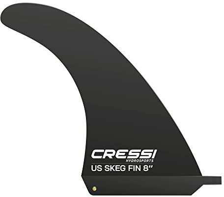 Cressi Unisex-Adult Us Skeg Fin 8'' Starre abnehmbare Driftflosse, Schwarz, 20 cm