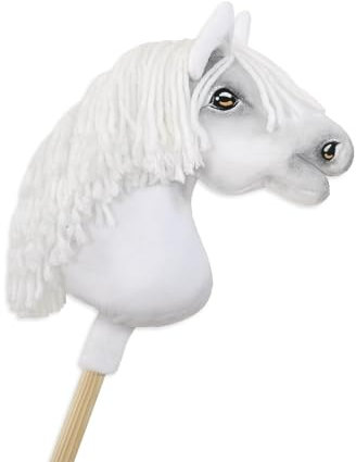 Hobby Horse - Caballo pequeño con bastón prémium - Blanco A4