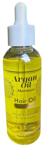 Argan Oil Olio di Argan biologico nutriente per capelli arricchito con miele, 100 ml