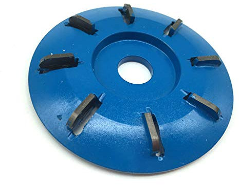 Lodoot Disque de meulage incurvé bleu de 90 mm de diamètre, ouverture de 16 mm, rabot rotatif D Power pour sculpture sur bois, fraiseuse, disque de travail du bois facile à utiliser
