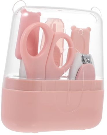 Toyvian Babynagelpflege Nagelknipser Schere Feile Ohrreiniger und Pinzette für Junge Mädchen Langlebiges Babymaniküre Praktischem Etui