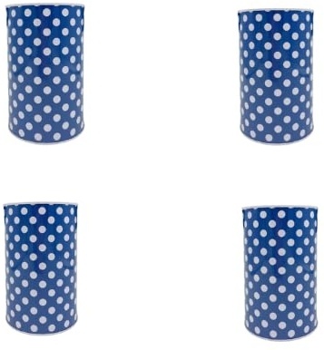 FabFinds Money Tin Box for Adults – Premium Money Jar Piggy Bank & Sealed Money Box for Smart Financial Management (4, Blue Spotty)