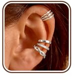 Morfetto Adjustable Ear Cuff No Piercing for Women Stack 14K Gold Plated | 4 Pairs Ear Cuffs Earrings Hypoallergenic Fake Cartilage Helix Piercings Clip On Earrings Stack for Sensitive Ear Waterproof