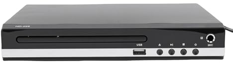 Yanmis DVD Player, Multi Region Free DVD CD Player for TV with 1080P HD Resolution, USB Port, Output, Remote Control, Supports All Regions 1-6, Various Disc Formats (GB Plug)