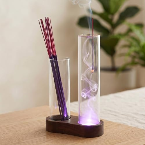 Zuria Incense Holder Lamp with 7 Color Lights, 3-in-1 Incense Sticks Holder