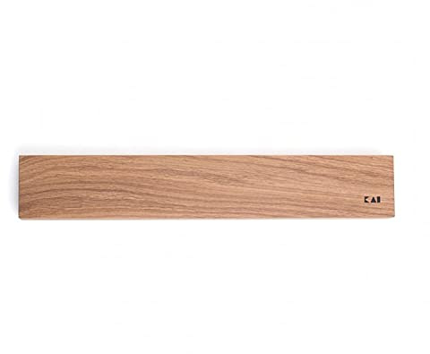 KAI Magnetlist av ek för knivförvaring – högkvalitativt trä för köket – mått 39 x 6,5 x 3 cm – list för kök, magnet, bräda trä