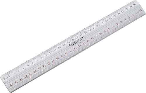 Westcott E-10112 00 – Règle de découple en métal – 30 cm – gris argent