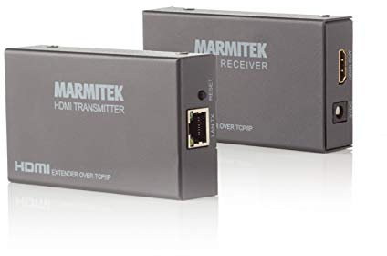 HDMI Extender LAN - Marmitek MegaView 90 - CAT 5e/6 Kabel oder Netzwerk (IP/LAN) - 1080p - 120m - Zusätzliche Empfänger Möglich - HDMI Extender Über Vorhandenes Netzwerk - Plug & Play
